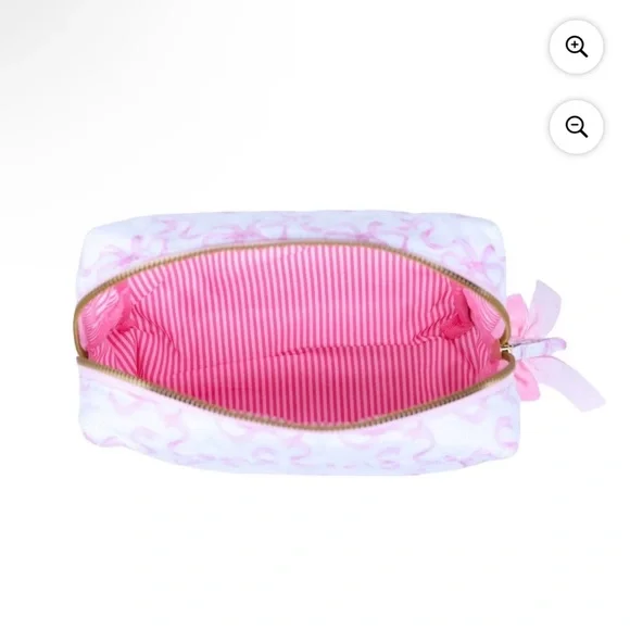 Pink Bow Cosmetics Bag Gift Set by Hi Peach Layne, NWT - Picture 4 of 9